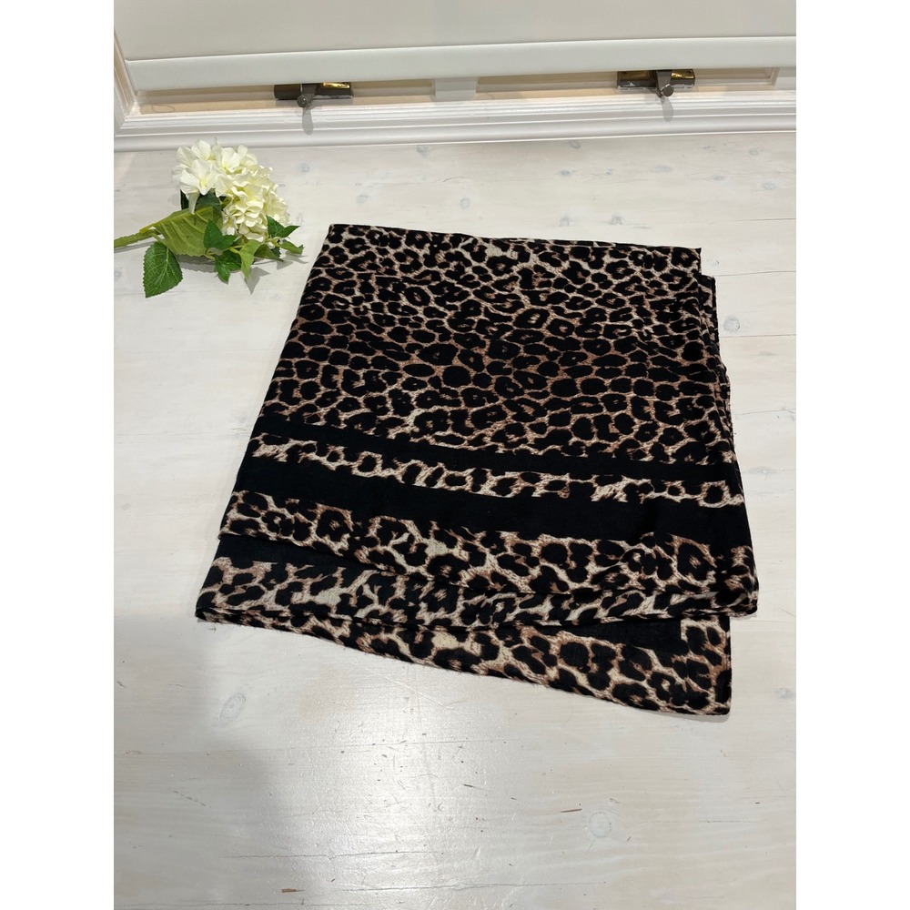 Leopard Print Scarf Fashion‎ Accessory Shawl Wrap Cover Up 72x37